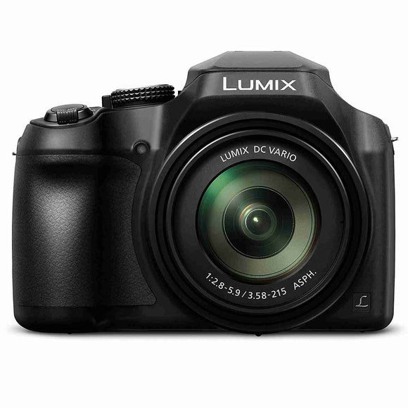 PANASONIC LUMIX FZ80 4K Digital Camera 18.1 Megapixel Video Camera 60X Zoom DC VARIO 20-1200mm Lens F2.8-5.9 Aperture POWER O.I.S. Stabilization Touch Enabled 3-Inch LCD Wi-Fi DC-FZ80K Black