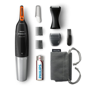 Philips Norelco Nose Hair Trimmer 5100, NT5175/42, Washable Mens Precision Groomer for Nose, Ears, Eyebrows, Neck, and Sideburns