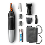 Philips Norelco Nose Hair Trimmer 5100, NT5175/42, Washable Mens Precision Groomer for Nose, Ears, Eyebrows, Neck, and Sideburns