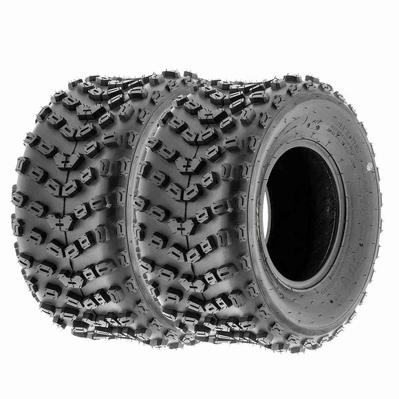 SunF 22×11-10 22x11x10 ATV UTV All Terrain Race Replacement 6 PR Tubeless Tires A005 [Set of 2]