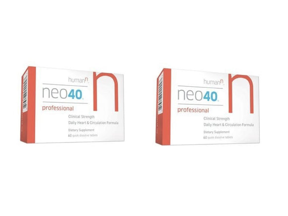 Neo40 Professional – Nitric Oxide Booster with Methylfolate – Natural Blood Pressure Supplement – May Help Support Healthy Blood Pressure and Circulation – 60 Tablets (2 Pack)