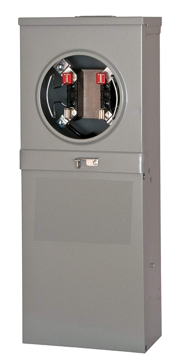 Siemens TL137RT Talon Temporary Power Outlet Panel with a 20, 30, and 50-Amp Receptacle Includes a Top Fed, Ringless Type, Meter Socket Provision