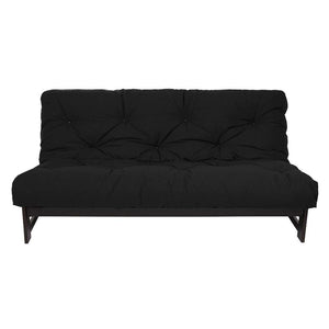 Mozaic Full Size 6-inch Cotton Twill Futon Mattress Black