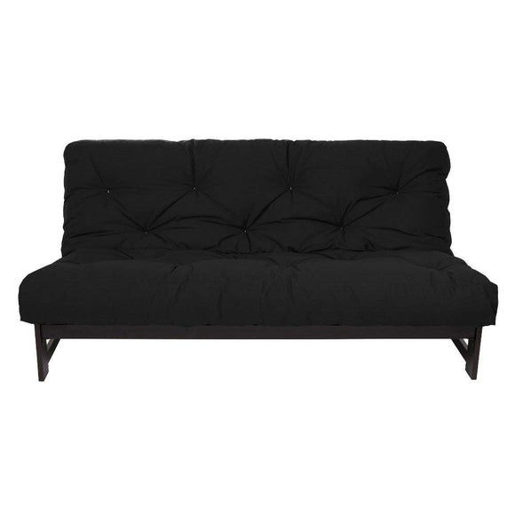 Mozaic Full Size 6-inch Cotton Twill Futon Mattress Black