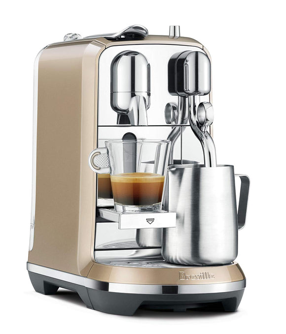 Breville Nespresso Creatista Single Serve Espresso Machine with Milk Auto Steam Wand, Champagne