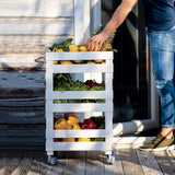 Tidy & Store Organising Cart Trolley Low White