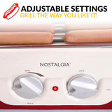 Nostalgia Retro Red Electric Hot Dog Roller and Bun Warmer