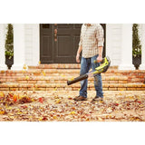 RYOBI Reconditioned ONE+ 100 MPH 280 CFM 18-Volt Lithium-Ion Cordless Leaf Blower – 4.0 Ah Battery and Charger Included