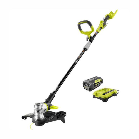 RYOBI 40-Volt Lithium-Ion Cordless String Trimmer/Edger – 2.6 Ah Battery and Charger Included