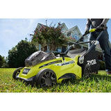 RYOBI 16 in. One+ 18-Volt Lithium-Ion Hybrid Walk Behind Push Lawn Mower – Two 4.0 Ah Batteries/Charger Included