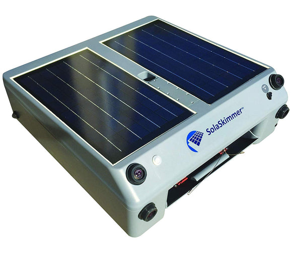 SolaSkimmer Pool Skimmer Solar-Powered Robotic Cleaner That Automatically Removes Leaves and Debris to Effortlessly Clean Your Swimming Pool, Hot Tub or Spa, Runs on Pure Solar Energy