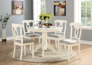 Angel Line 23511-21 5 Piece Lindsey Dining Set, White/Gray