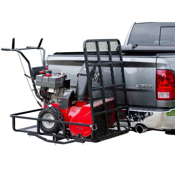 Apex UCC500 Hitch-Mounted Steel Cargo Carrier with Ramp-500lb. Capacity