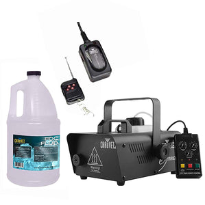 CHAUVET Hurricane H1200 Fog/Smoke Machine + FC-W Wireless Remote + FJU Fog Fluid