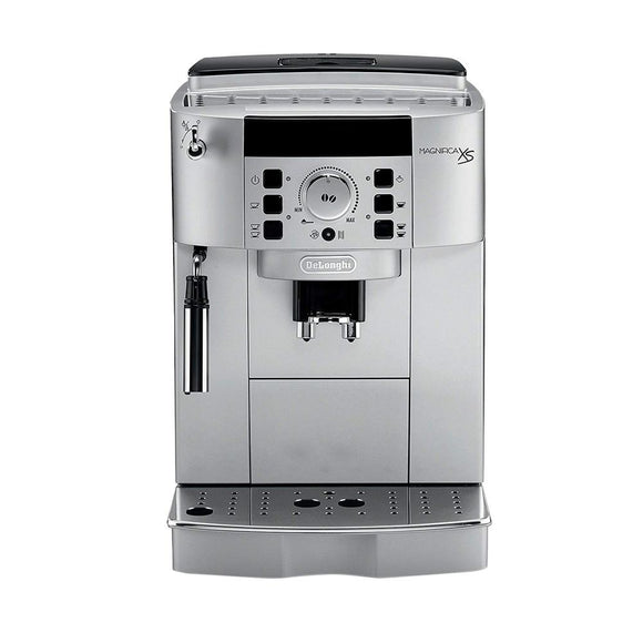 DeLonghi Magnifica XS Compact Fully Automatic Black and Silver Espresso Machine and Cappuccino Maker