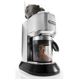 DeLonghi Dedica Stainless Steel Digital Conical Burr Grinder with 18 Grind Settings and Portafilter Adaptor – 12 oz.