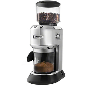 DeLonghi Dedica Stainless Steel Digital Conical Burr Grinder with 18 Grind Settings and Portafilter Adaptor – 12 oz.