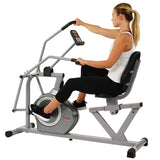 Magnetic Recumbent Exercise Bike, 350lb High Weight Capacity, Arm Exercisers, Monitor, Pulse Rate