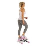 Pink Adjustable Twist Stepper Step Machine w/ LCD Monitor