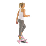 Pink Adjustable Twist Stepper Step Machine w/ LCD Monitor