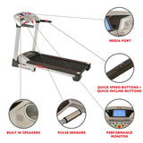 Performance Treadmill, High Weight Capacity w/ 15 Levels of Auto Incline, MP3 and Body Fat Function