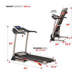 Treadmill w/ Manual Incline and LCD Display