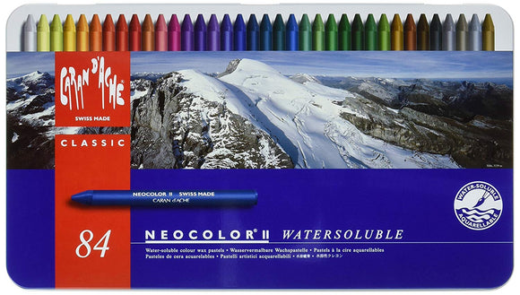 Caran d’Ache Classic Neocolor II Water-Soluble Pastels, 84 Colors