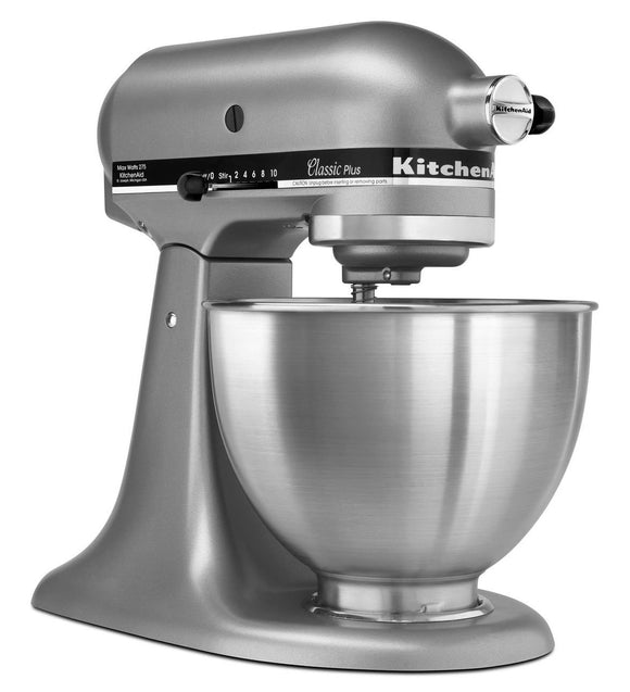 KitchenAid KSM75SL Classic Plus 4.5-Qt. Tilt-Head Stand Mixer Silver