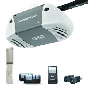 Chamberlain Group C410 Durable Chain Drive Garage Door Opener with MED Lifting Power Pewter