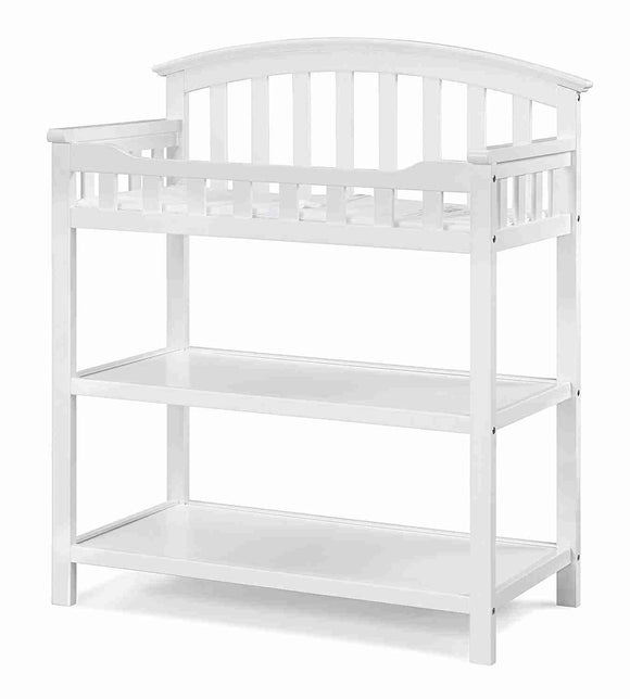 Graco Changing Table White Nursery Changing Table for Infants or Babies Includes Water-Resistant Changing Pad and Safety Strap Non-Toxic Finish