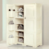 Shoe Cabinet 12 Shelves + 6 Side Pockets 2 Doors