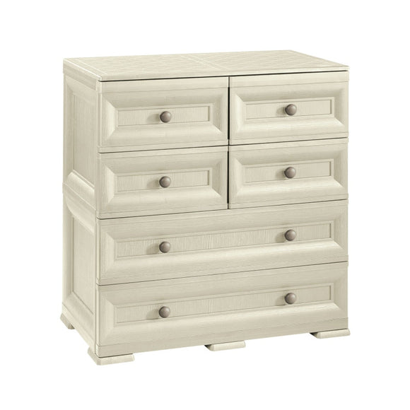 2 Wide + 4 Small Drawers Unit