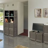 4 Tier Bookcase with 2 Doors