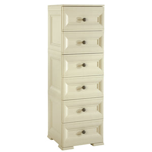 Slim 6 Drawers Tall Unit