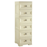 Slim 6 Drawers Tall Unit