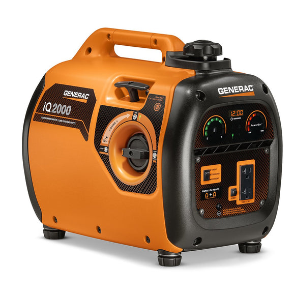 Generac 6866 iQ2000 Super Quiet 1600 Running Watts/2000 Starting Watts Gas Powered Inverter Generator – CARB Compliant