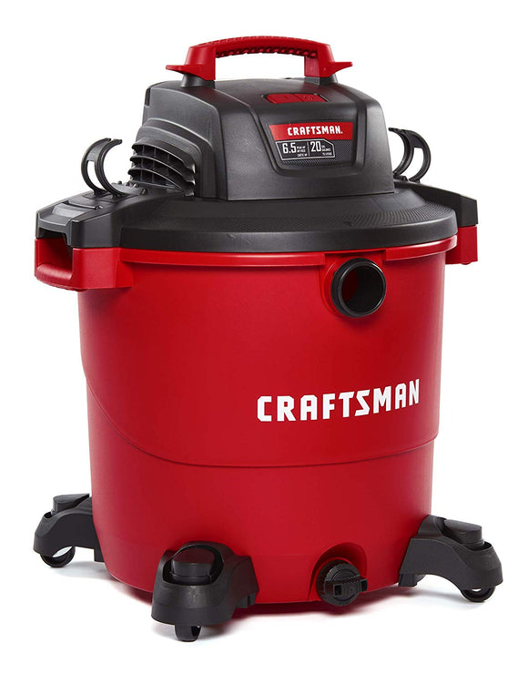 CRAFTSMAN CMXEVBE17596 20 gallon 6.5 Peak Hp Wet/Dry Vac, Heavy-Duty Shop Vacuum with Attachments