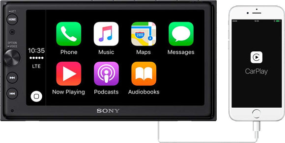 Sony XAV-AX100 64 Car Play/Android Auto Media Receiver with Bluetooth
