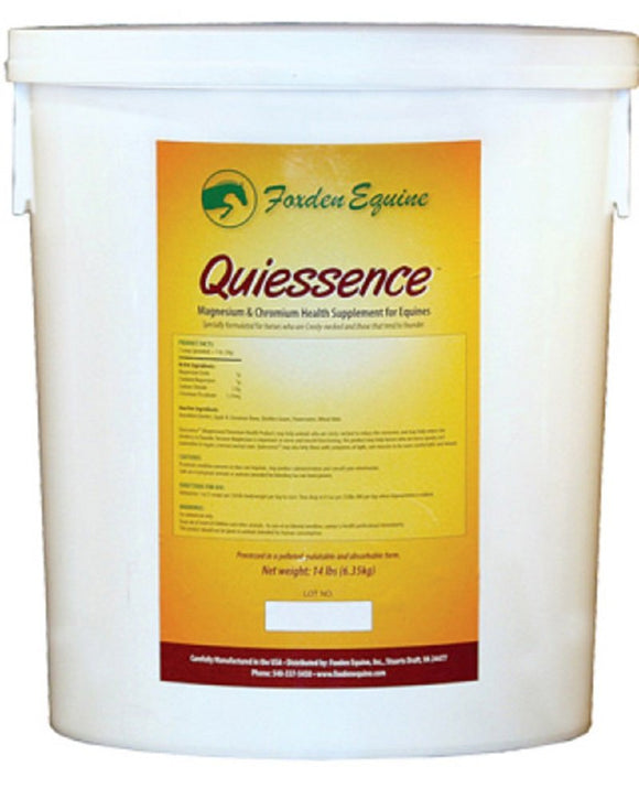 Quiessence Foxden Equine 14 lb Banana Flavored Magnesium Pellets Founder Calming Sore Muscle Supplement