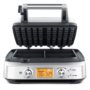 Breville Smart 4-Slice Waffle Maker, Silver (Renewed)