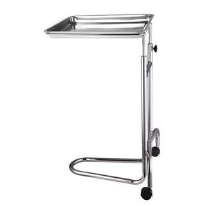 Chi Mercantile Height Adjustable Multipurpose Medical Dental Mayo Stand with Stainless Steel Tray and Wheels