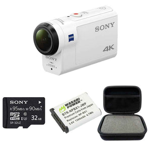 Sony FDRX3000/W 4K HD Recording, Action Cam Underwater Camcorder, White