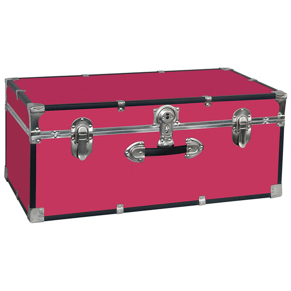 Seward Trunk College Dorm and Camp Storage Footlocker Trunk, Pink, 30-Inch (SWD5120-30)
