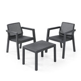 Emily Balcony Outdoor Bench Set Graphite