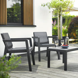 Emily Balcony Outdoor Bench Set Graphite