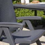 Montreal Folding Recline Garden Chair Graphite