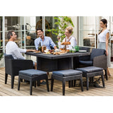 Columbia 9Pc Outdoor Dining Set Graphite (DISPLAY SET)