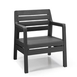 [AS-IS] Delano Outdoor Balcony Set Graphite Display Set