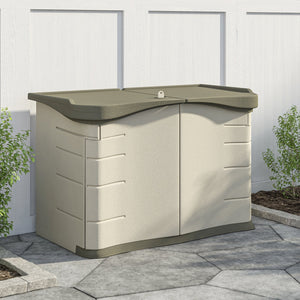 Deck Split-Lid Garden Shed Olive