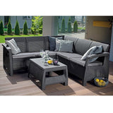 Corfu II Relax L Shape Corner Outdoor Sofa Set Graphite
